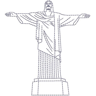 Matriz de matriz Matriz De Bordado Cristo Redentor 11 Cm